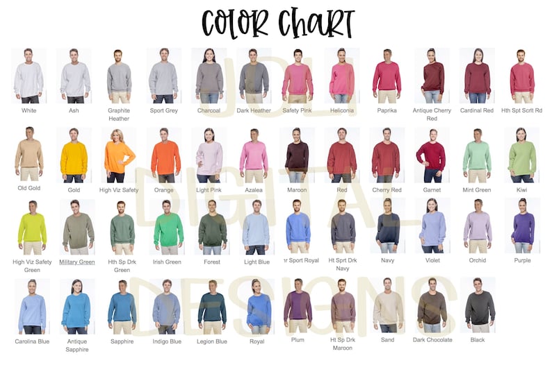 gildan sweatpant size chart