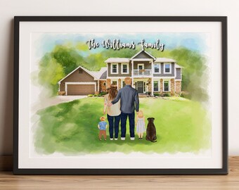 Family Printable, DIGITAL FILE, Personalised Family Portrait, Family Wall Art, Family Christmas Gift, Family Picture, Family Gift