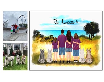 Family Gift Personalized Family Print New Home Gift Family And Pets Family Mom Gift Portrait Personalized Gifts For Mom Dad Gift family gift