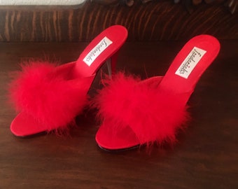 marabou slippers flat