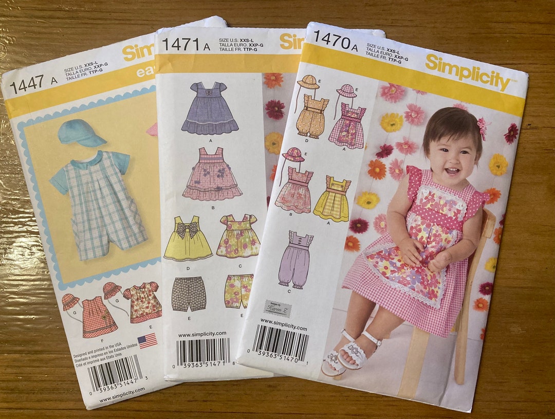Simplicity Sewing Patterns for Toddlers Sz XXSL Set of 3 Etsy