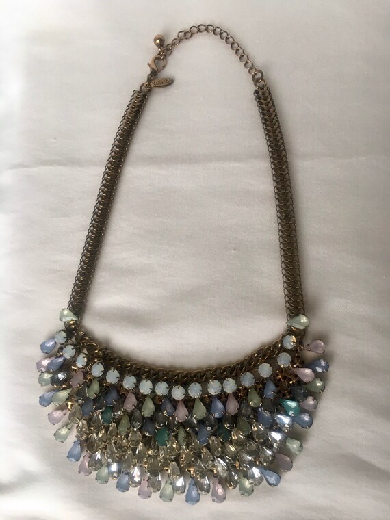 Natasha Bib Necklace Statement Necklace Vintage Gem
