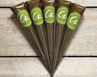 Fresh Henna Cones 20g: Natural Mehndi Paste Handmade - Bridal, Party, Festival (0.32mm, 0.40mm, 0.52mm)
