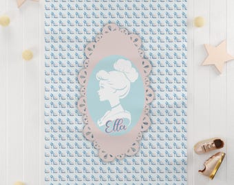 Personalized Cinderella Baby Blanket: Fairytale Nursery Decor