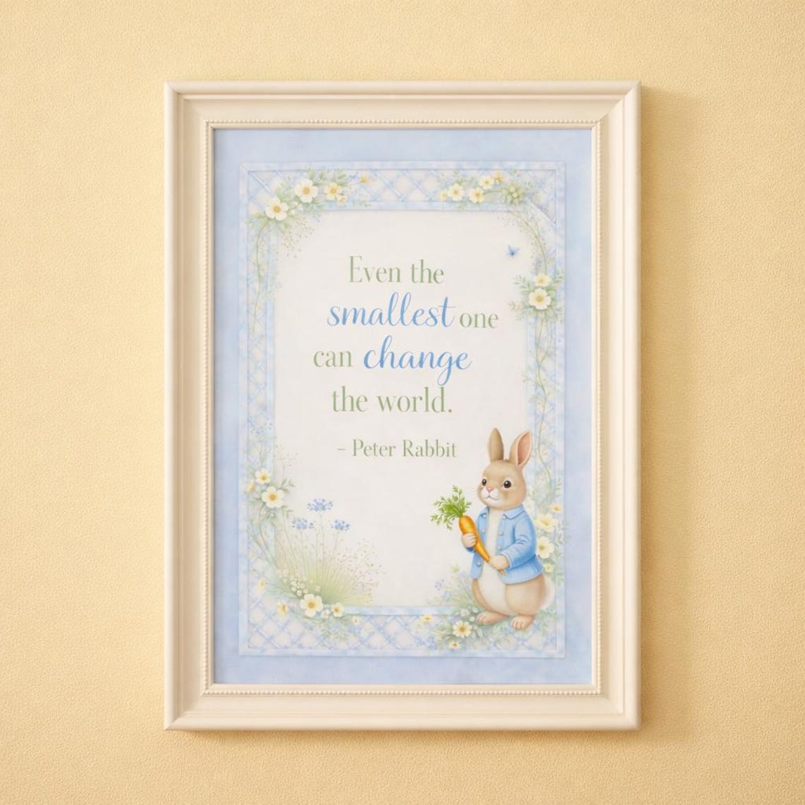 Peter Rabbit Sign - Peter Rabbit Quote Nursery Wall Sign - Even the ...