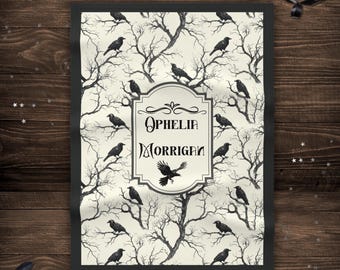 Personalized Gothic Raven Baby Blanket: Custom Name, Halloween Nursery