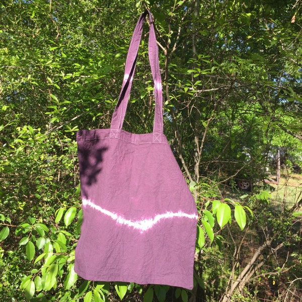 Purple Tie-Dye / Tote Bag / Funky / Shoulder Tote Bag / Reusable Bag / Cotton Tote