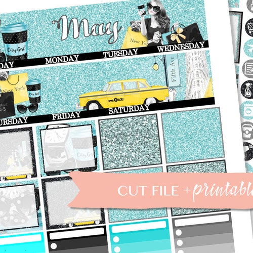 May PRINTABLE Planner Stickers Printable May Monthly Stickers | Etsy