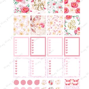 FLORAL STICKER KIT, Floral Planner Stickers, Spring Planner Stickers, Planner Sticker Kit, Printable Weekly Kit, Spring Planner Kit, Peony image 2