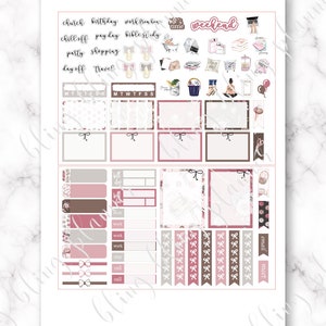 KNITTING PRINTABLE PLANNER Sticker, kit de laine Printable Planner Sticker, kit hebdomadaire d'artisanat, autocollants de jour d'artisanat, autocollant imprimable erin condren image 5