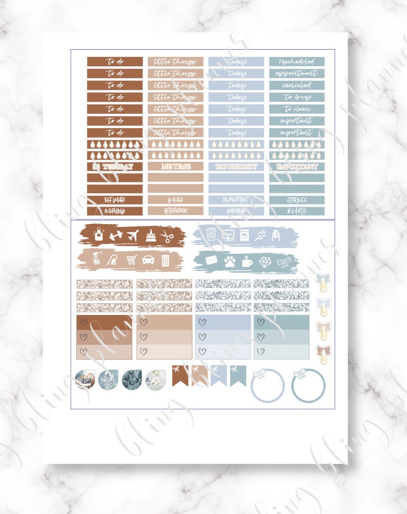 BOHO PLANNER STICKERS Printable Planner Printable Cozy Home - Etsy
