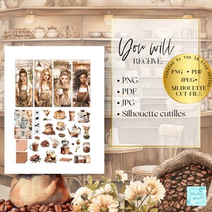 COFFEE PRINTABLE PLANNER Stickers Weekly Kit Erin Condren Weekly ...
