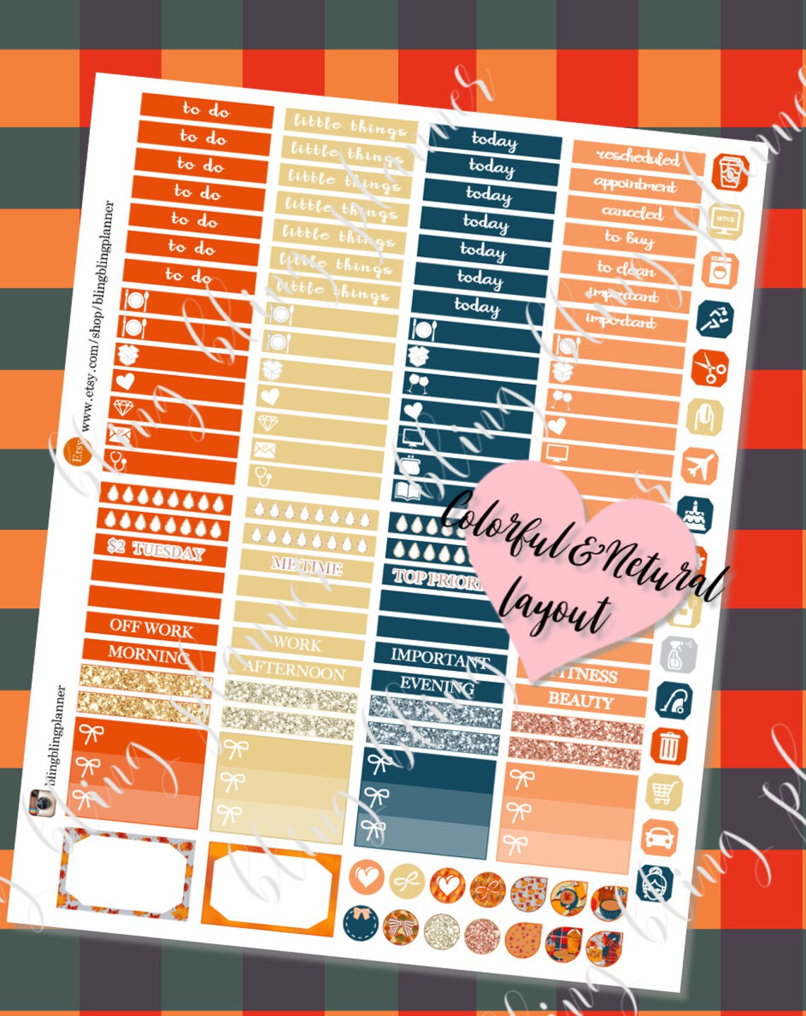 PUMPKIN PLANNER STICKERS Printable Planner Stickersfall - Etsy
