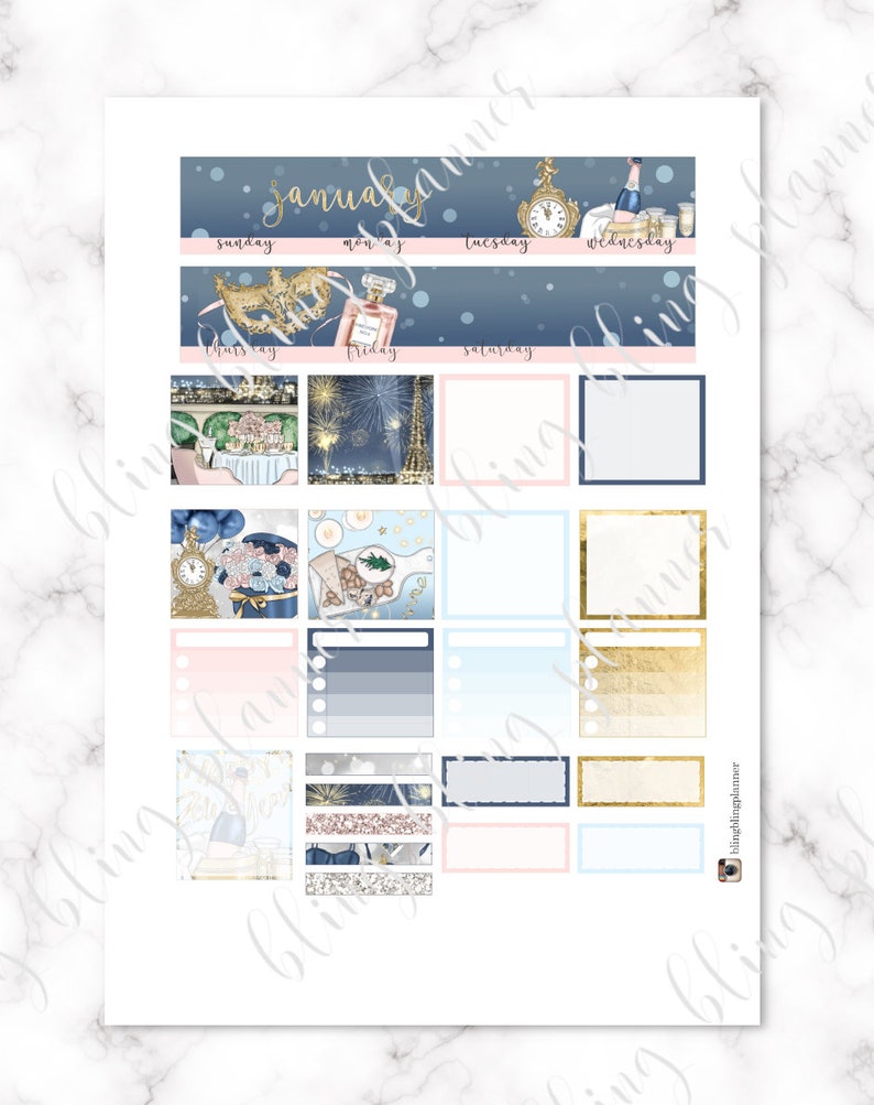 JANUARY PLANNER STICKERS Printable January Stickers Digital - Etsy