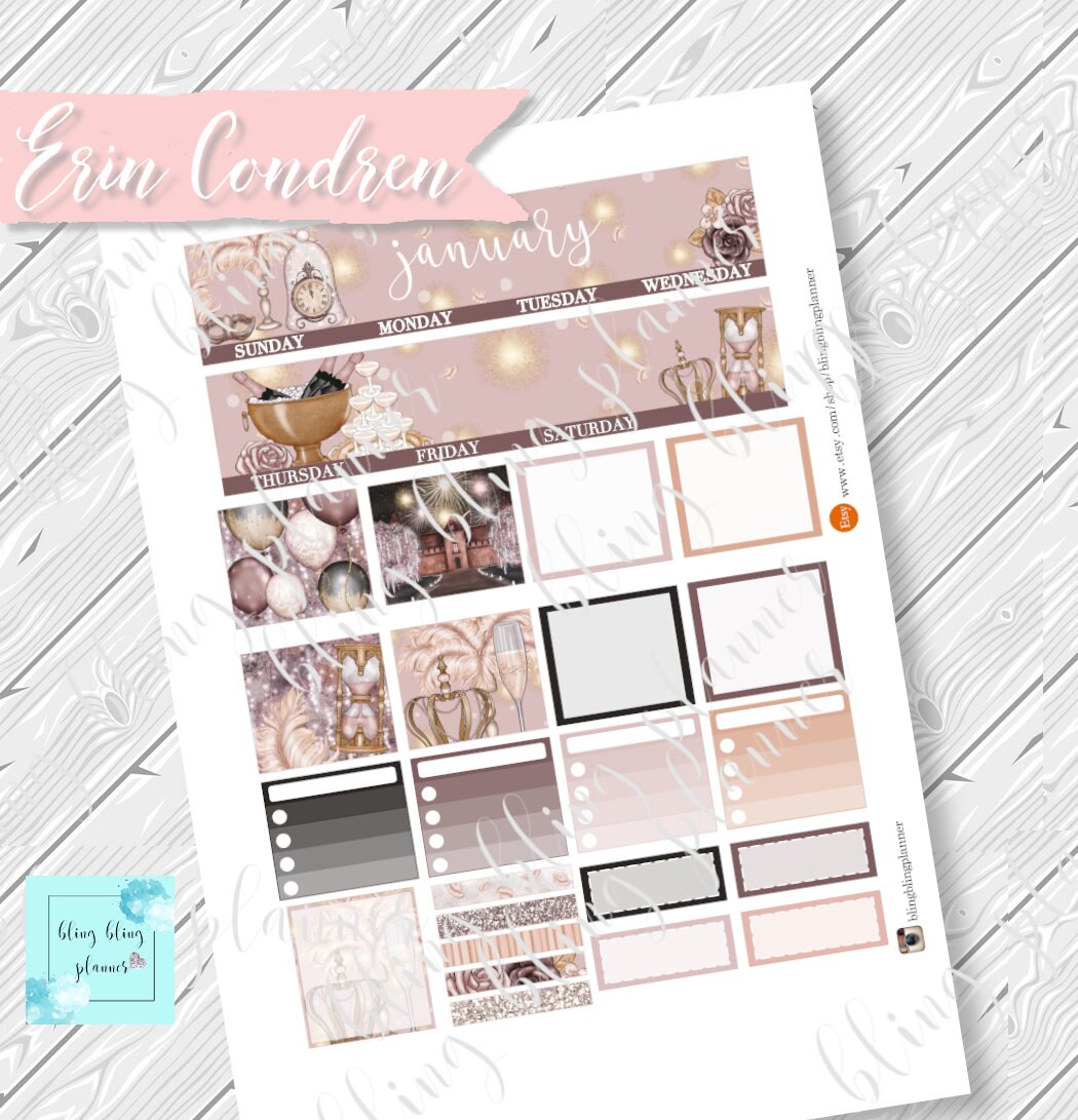 JANUARY MONTHLY STICKERS Printable January Monthly January | Etsy