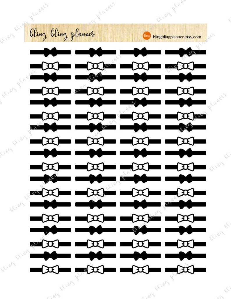 FOIL READY Bow Header, Bow Dividers, Functional Planner Stickers Foil ...
