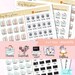 GENERAL PLANNER STICKERS, Printable planning icons, printable cleaning stickers, functional planner deco, birthday planner printable, work 