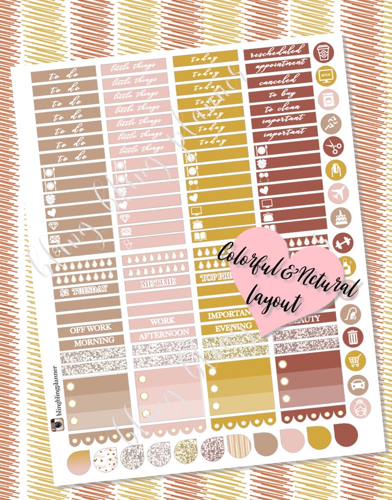 SWEET HOME Planner STICKERS Printable Sticker Kits Printable Etsy