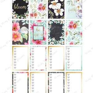 HAPPY PLANNER 365 STICKERS, Spring Flower Planner Sticker, weekly planner kit, printable weekly kit, printable planner stickers, hp stickers image 2