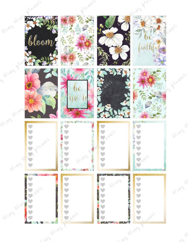 HAPPY PLANNER 365 STICKERS, Spring Flower Planner Sticker, weekly planner kit, printable weekly kit, printable planner stickers, hp stickers image 2