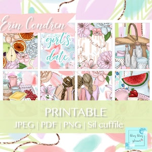 PICNIC PLANNER STICKERS, Summer Planner stickers, sticker kit printable, summer printable stickers, weekly printable sticker, printable kit