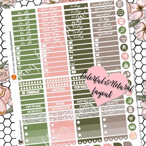 Puede incluir: Un conjunto de pegatinas para planificador con un tema floral. Las pegatinas son en tonos de verde, rosa y marr&oacute;n. Las pegatinas incluyen varias frases como "por hacer", "peque&ntilde;as cosas", "hoy", "cita reprogramada", "cancelada", "para comprar", "para limpiar", "importante" e "importante". Las pegatinas tambi&eacute;n incluyen varios iconos como una taza de caf&eacute;, un globo terr&aacute;queo, un carrito de compras, un coche, unas tijeras, un avi&oacute;n, un pastel y una mancuerna.