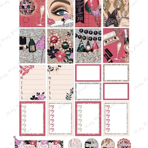NEW YEAR PLANNER Sticker, Happy New Year Planner Sticker Kit, 2019 ...