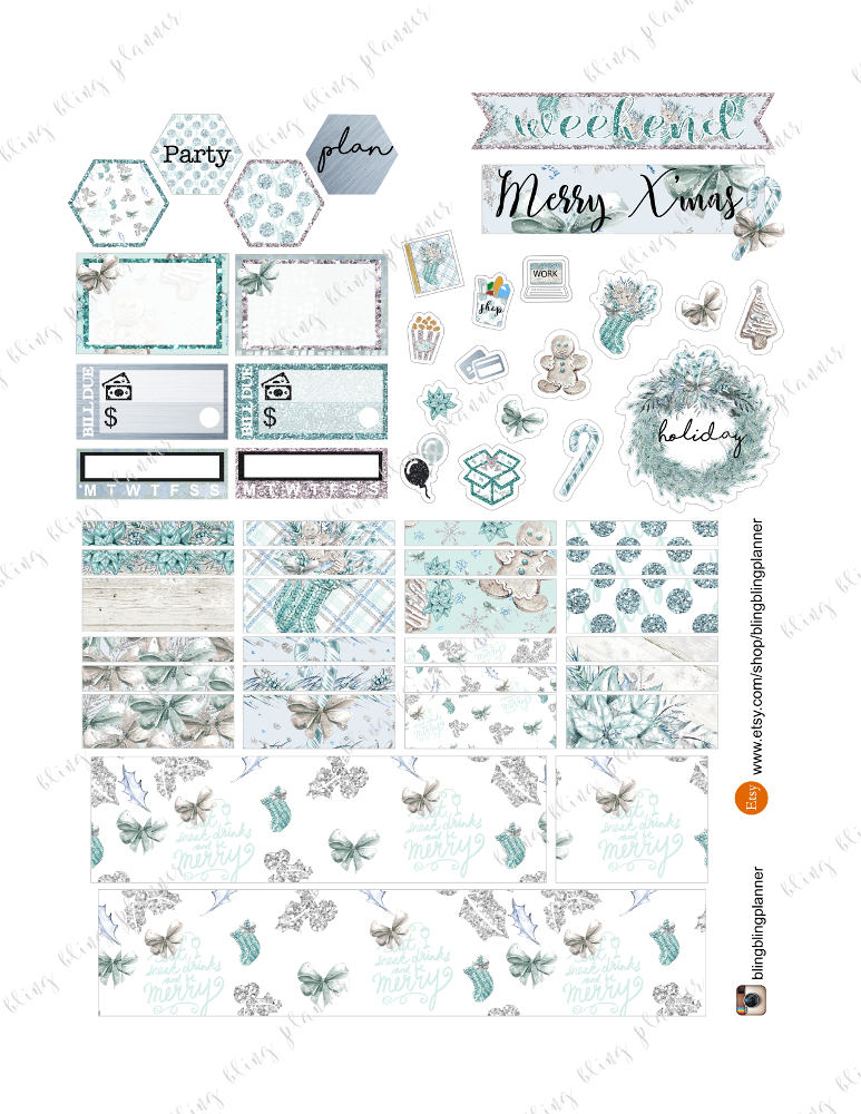 Happy Planner Christmas printable HOLIDAY PLANNER KIT Winter | Etsy
