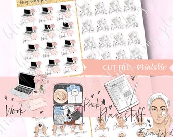 ALGEMENE PLANNERSTICKERS, koffieplannerstickers, afdrukbare schoonheidsstickers, werkstickers, zelfzorgsticker, functionele planningsstickers