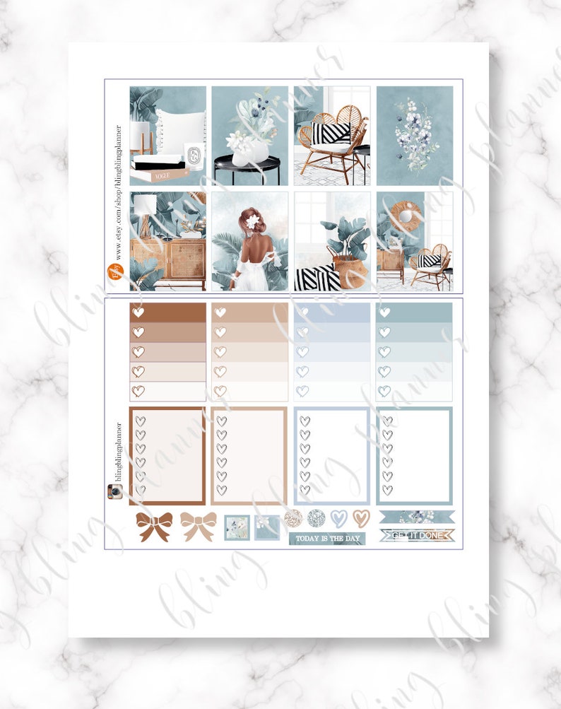 BOHO PLANNER STICKERS Printable Planner Printable Cozy Home - Etsy