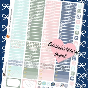 May include: A set of colorful planner stickers with a variety of designs, including text, icons, and glitter. The stickers are organized into columns with headings such as "To Do", "Little Things", "Today", "Important", "Me Time", "Top Prior", "Off Work", "Morning", "Work", "Afternoon", "Important", "Evening", "Fitness", and "Beauty".