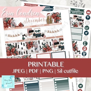 DECEMBER MAANDELIJKS AFDRUKBAAR, Afdrukbare december Kit, DecemberMaandelijke Kit, Afdrukbare Kerst Maandelijks, December maandelijkse kit, bling bling plan