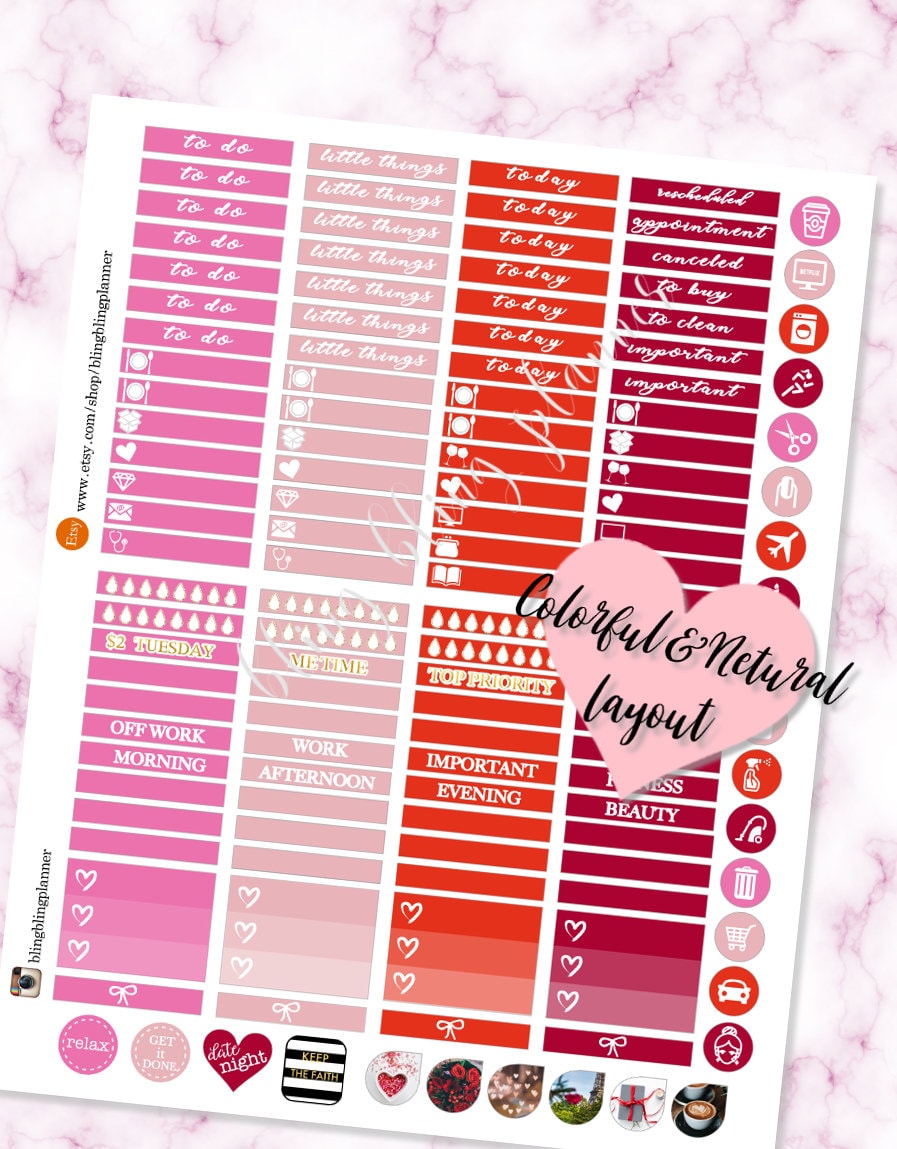 Love PRINTABLE PHOTO PLANNER Stickers Photo Planner Sticker Etsy