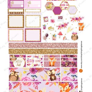 FOX PLANNER Happy Planner STICKERS, Happy Planner Fall Printable ...