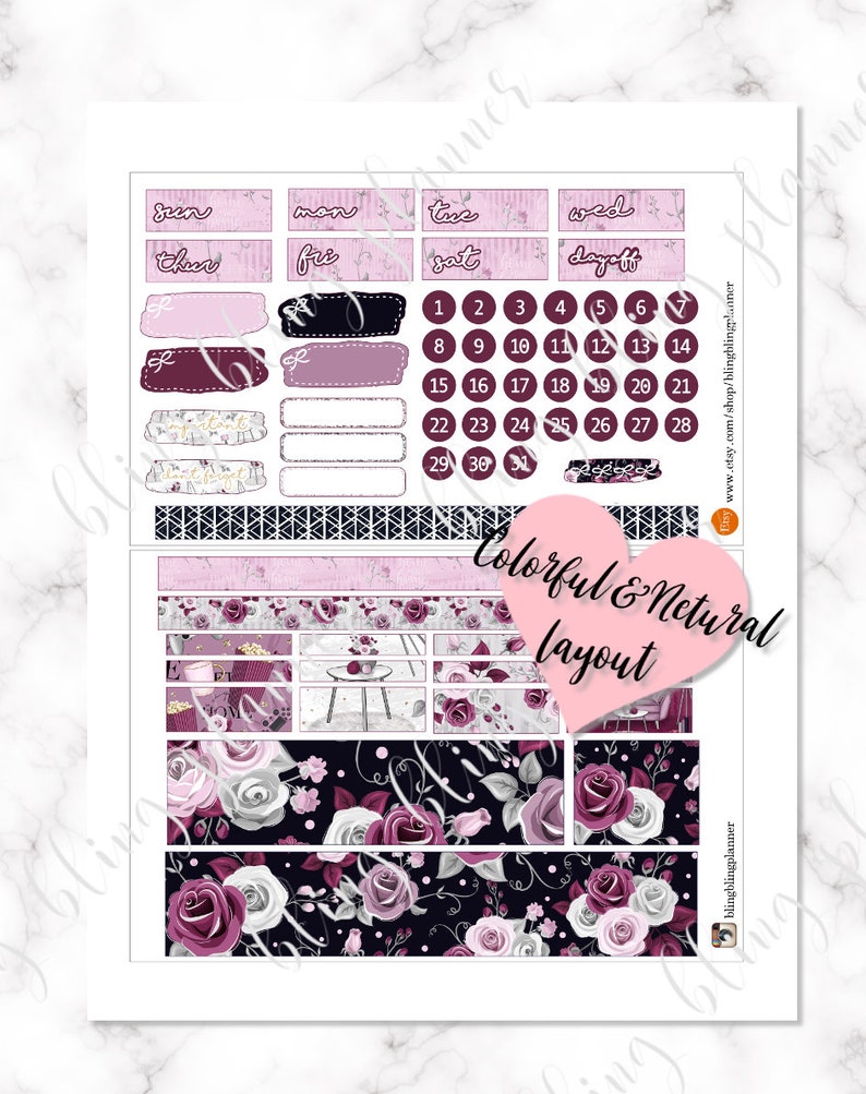 SWEET HOME Planner STICKERS, Printable Sticker Kit, Stay at Home ...