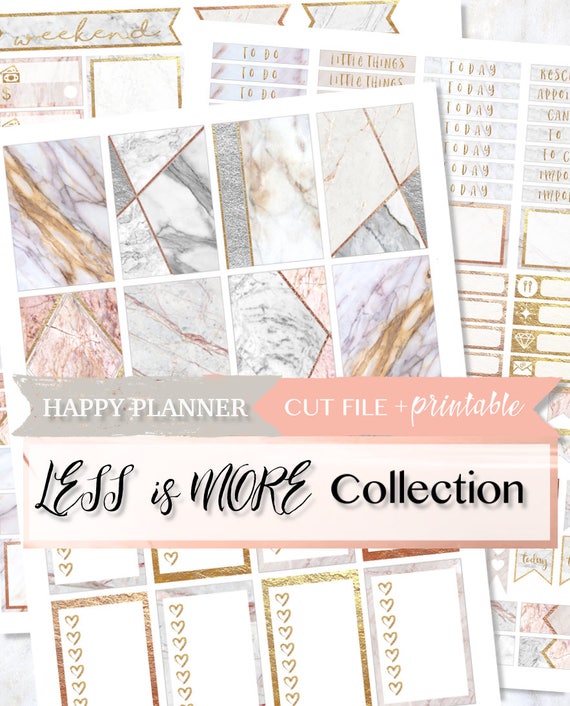 MARBLE PLANNER STICKERS Marble Happy Planner Hp Printable - Etsy