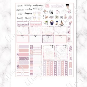 ME TIME Printable Planner Stickers, WEEKEND Printable Planner Sticker, relax stickers kit, Dream Planner Sticker, Weekly Planner Kit, ec kit image 5