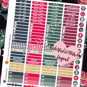 May include: A set of colorful planner stickers with a variety of designs, including bows, raindrops, and text. The stickers are arranged in rows and columns on a white background. The text on the stickers includes "to do", "little things", "today", "rescheduled", "appointment", "canceled", "to buy", "to clean", "important", "$2 Tuesday", "Me-Time", "Top Prior", "Off Work Morning", "Work Afternoon", "Important Evening", "Beauty", and "Colorful & Natural Layout".
