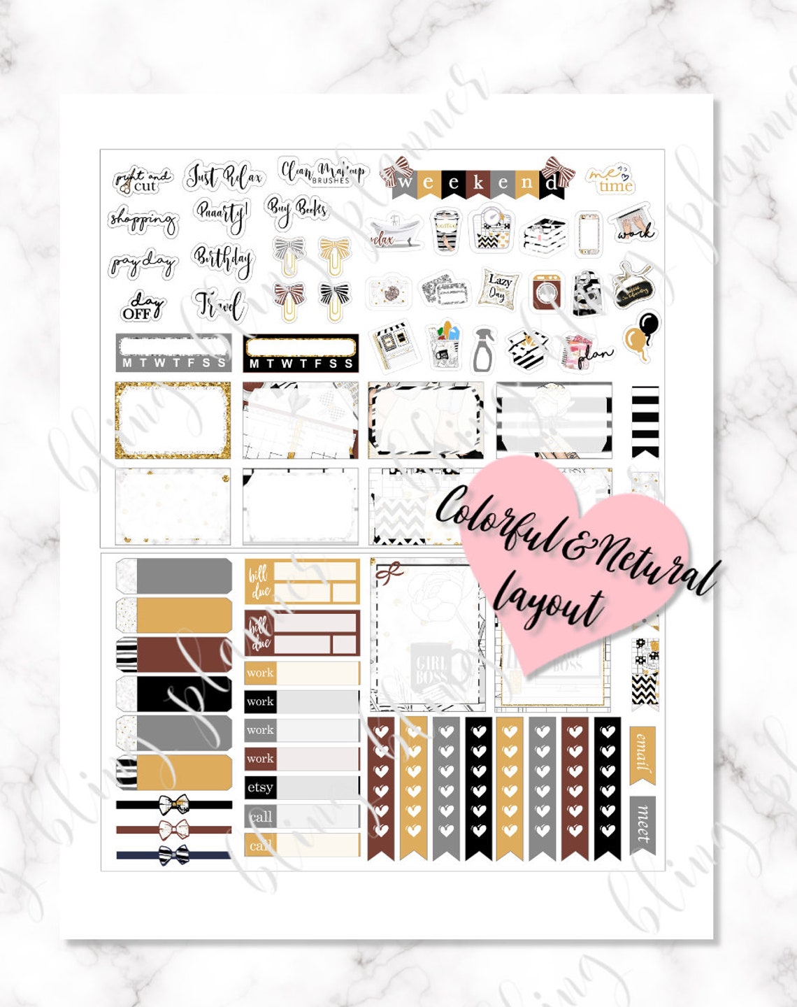 WORK FROM HOME Planner Stickers Stay At Home Printable Etsy