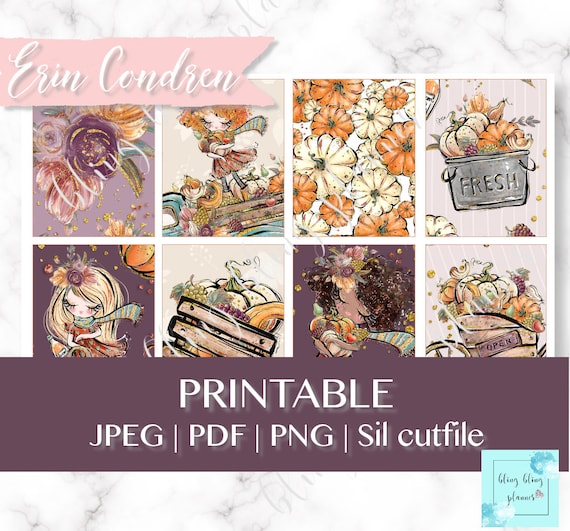 FALL Printable Erin Condren Sticker Cute Fall Printable | Etsy