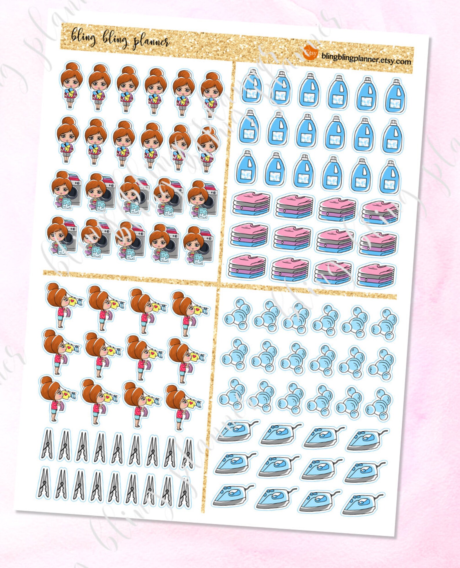 PRINTABLE PLANNER ICON Sticker Printable Laundry Sticker - Etsy