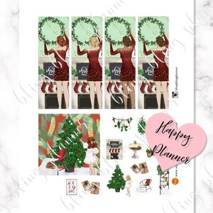 HAPPY PLANNER Christmas STICKER, happy planner printable, Happy Planner Holiday kit, Printable Christmas weekly, printable Christmas sticker image 3