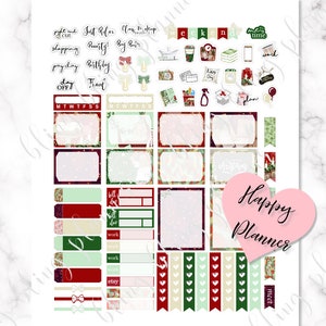 HAPPY PLANNER Christmas STICKER, happy planner printable, Happy Planner Holiday kit, Printable Christmas weekly, printable Christmas sticker image 5