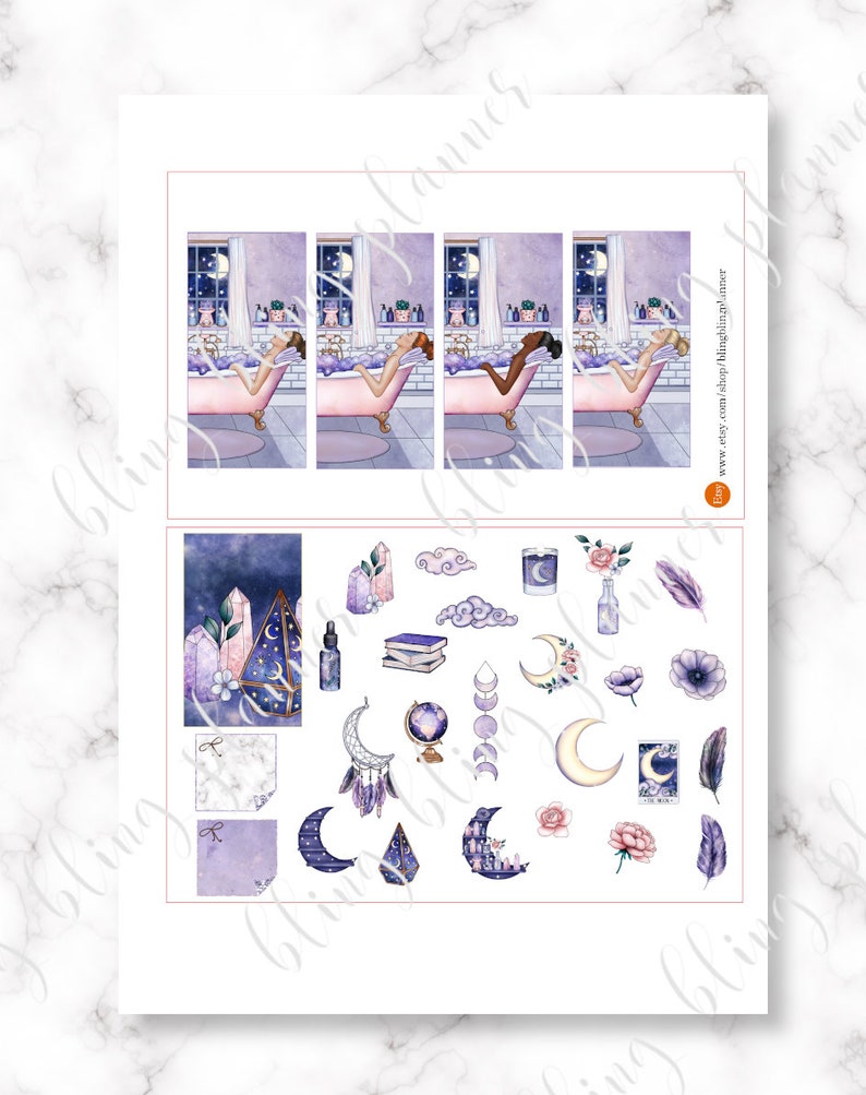 ME TIME Planner Stickers, RELAX Utskrivbara Planner Stickers, Planner stickers kit, Dream Planner Stickers, Veckoplanerare kit, Goodnotes veckovis bild 6