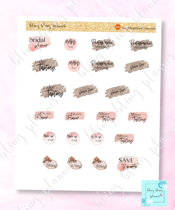 Printable Planner Date & Day of the Week Stickers Bullet Journal 