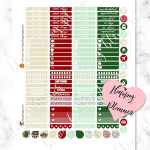 HAPPY PLANNER Christmas STICKER, happy planner printable, Happy Planner Holiday kit, Printable Christmas weekly, printable Christmas sticker image 6