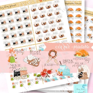 FALL BUCKET LIST stickers, Printable Fall Bucket stickers, Fall Planner icons, Printable Functional Stickers, goodnotes stickers, fall deco