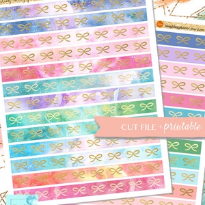 AFDRUKBARE AQUAREL WASHI, afdrukbare plakband, afdrukbare aquarel strik, afdrukbare strikstickers, washi afdrukbare strik, aquarel strik