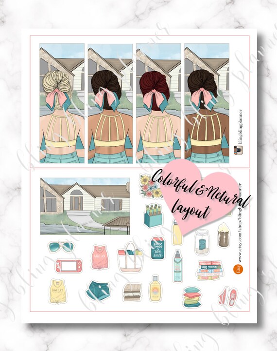 Fishing planner sticker ec prinatable weekly stickers printable planner ...
