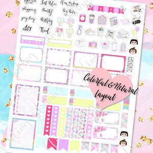SWEET PRINTABLE PLANNER Stickers, Summer Printable Stickers, cute planner stickers, for Erin Condren, ec printable weekly, printable sticker image 6